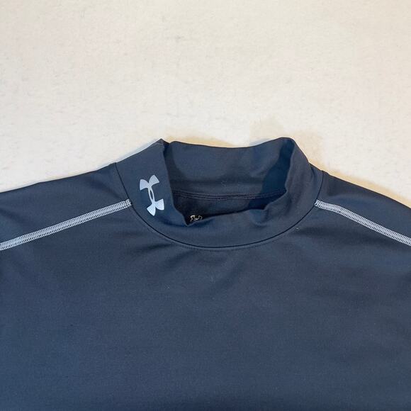 Under Armour Cold Gear Workout Shirt Men's XL FITTED Stretchy Compression Black - Picture 3 of 12